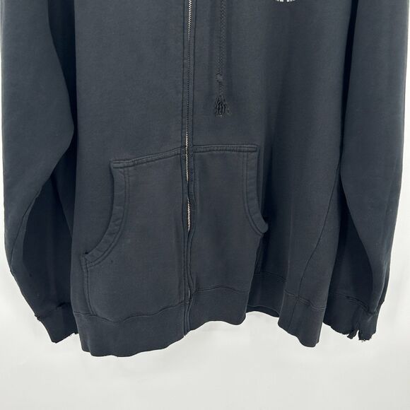 HARLEY DAVIDSON *Flawed* Black Palm Beach Eagle Graphic Hoodie Jacket Large - Picture 4 of 11